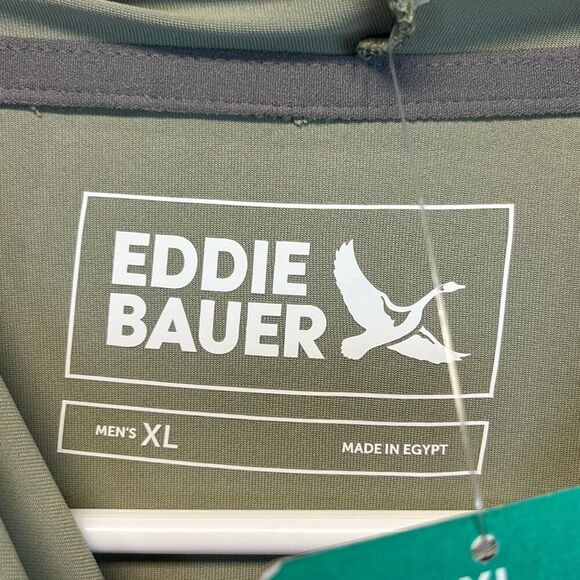 NWT EDDIE BAUER Men’s XL Performance Solarfoil Hoodie UPF 50+ Green Long Sleeves - Picture 11 of 16